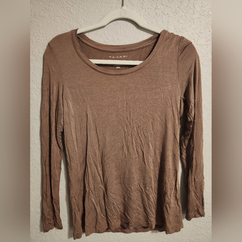 Women's Brown Long Sleeve Top